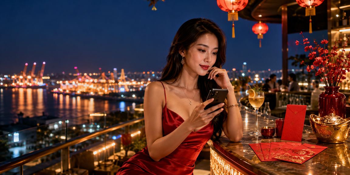 Các phong bao lì xì và đèn lồng đỏ Vũng Tàu